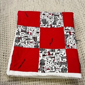 Baby Blanket Puppy Dog Throw comforter homemade 74”x 44”New